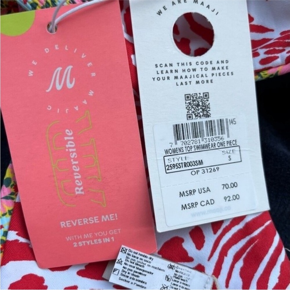 Maaji Fixed Triangle Bikini Top Reversable Women’… - image 8